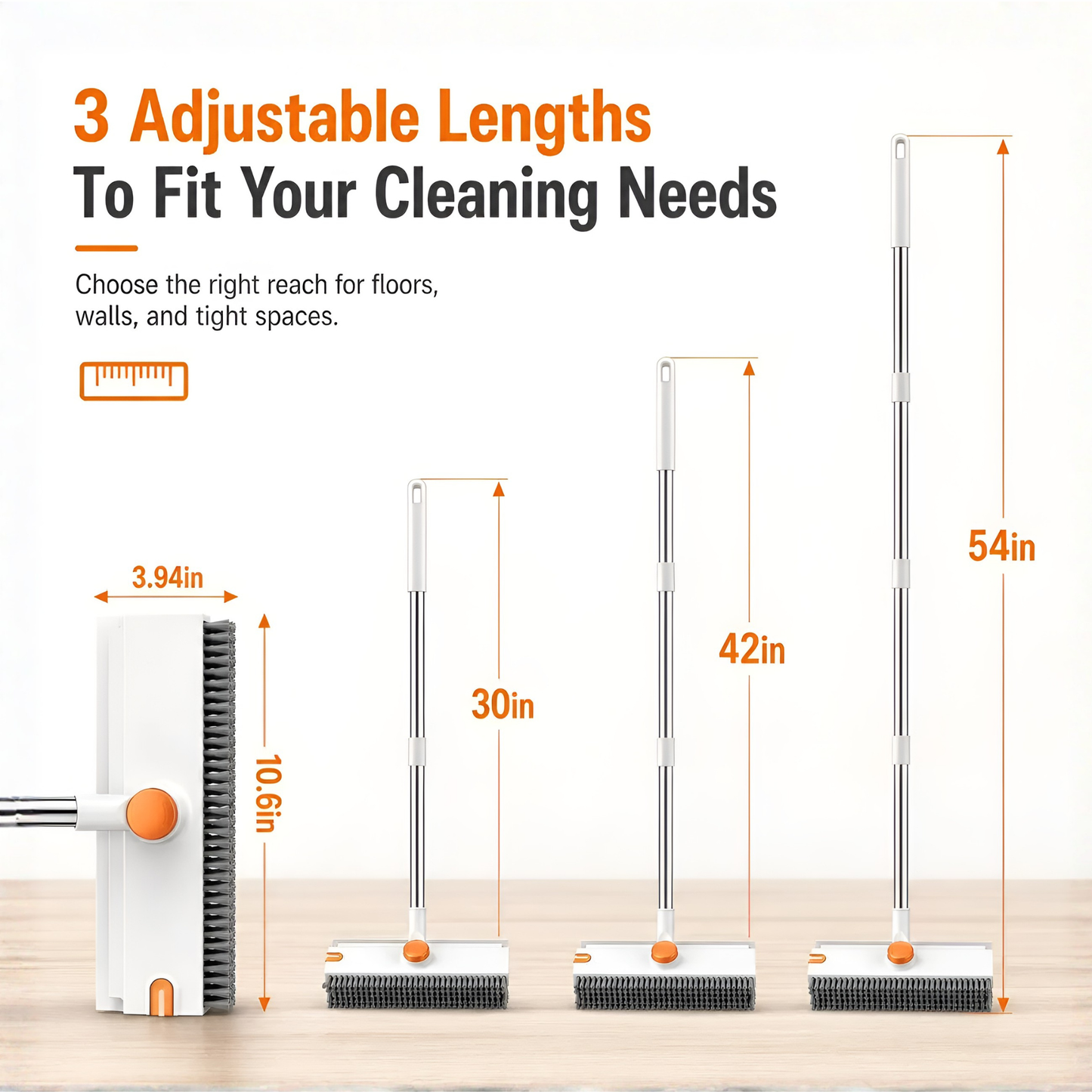 Heavy-Duty 3-in-1 Floor Scrub Brush