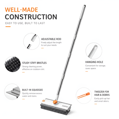 Heavy-Duty 3-in-1 Floor Scrub Brush
